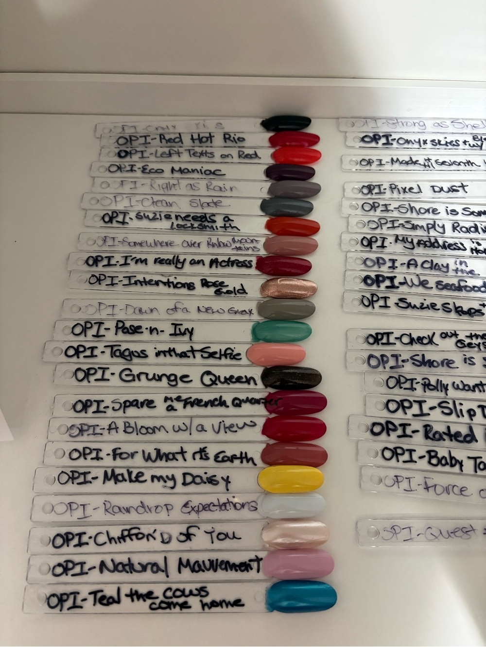 OPI Nail Polish Sample Set - Orange, Purple, Pink, Red, Black, Cream